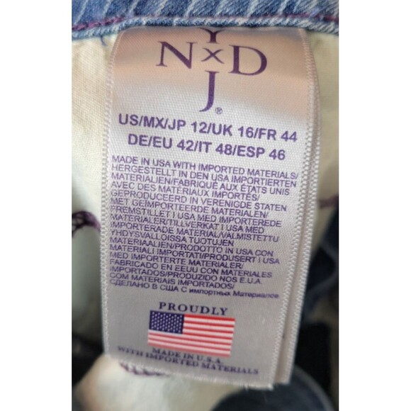 NYDJ Not Your Daughters Jeans Rachel Roll Cuff Ankle Jeans Size 12 Strip… - Picture 5 of 8